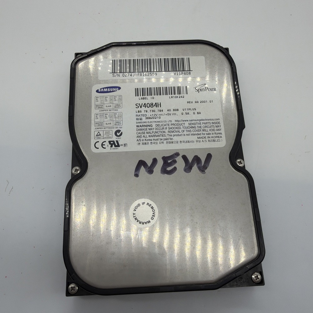 Samsung Spin Point SV4084H 40.8GB Internal Hard Drive ATA Interface New Untested